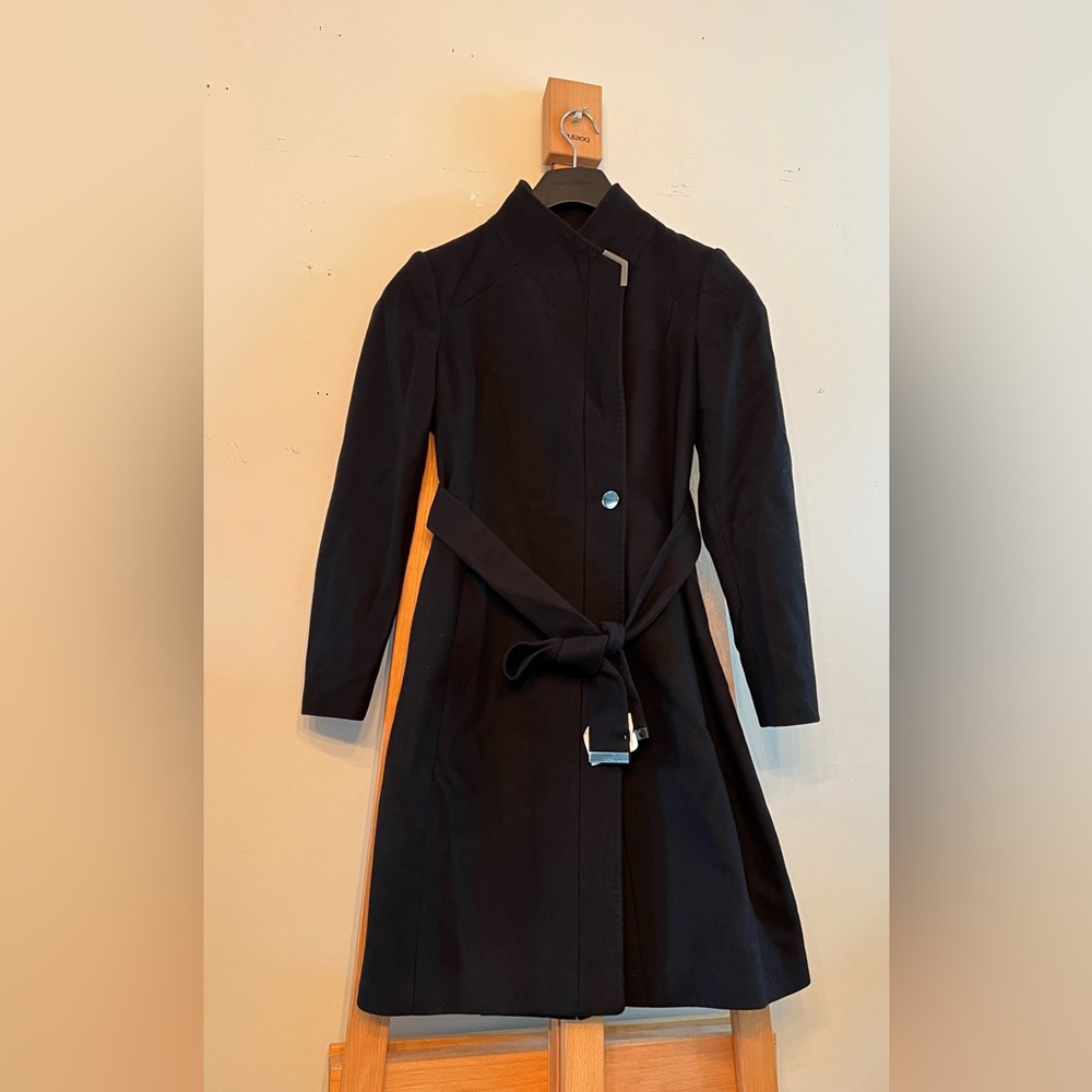 Ted Baker Black Wool Coat